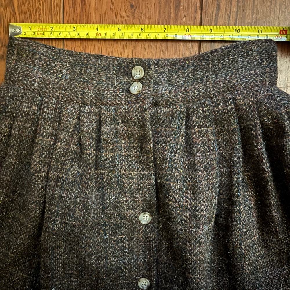 Vintage Allen Solly Brown wool skirt with pockets Vintage size 4 feels like XS - Picture 6 of 7